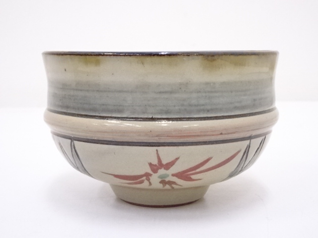 壺屋焼 赤絵茶碗 新垣栄三郎 壺屋三人男｜☆ae37☆壺屋焼